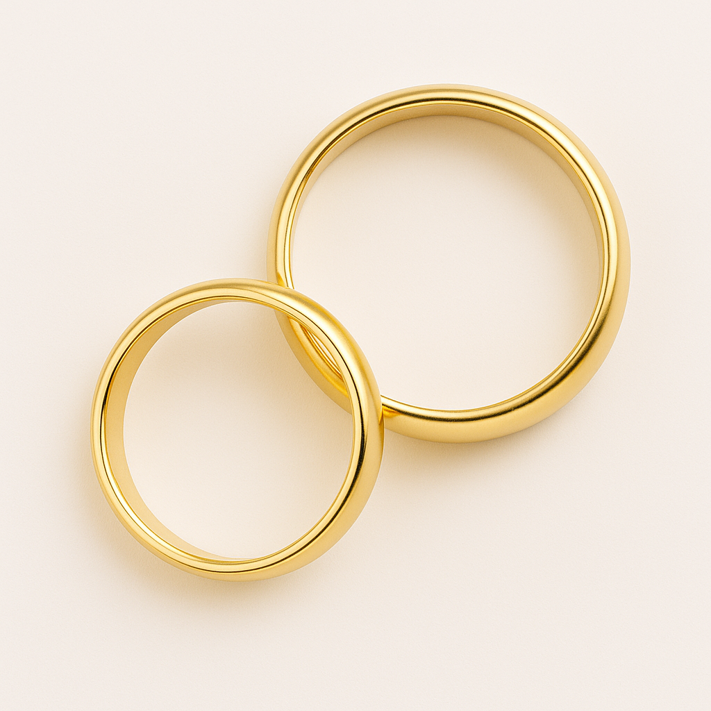 Argollas Lisas 6 & 4 Milímetros