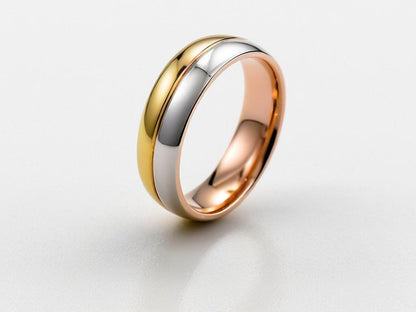 Argollas Bi Gold & Silver