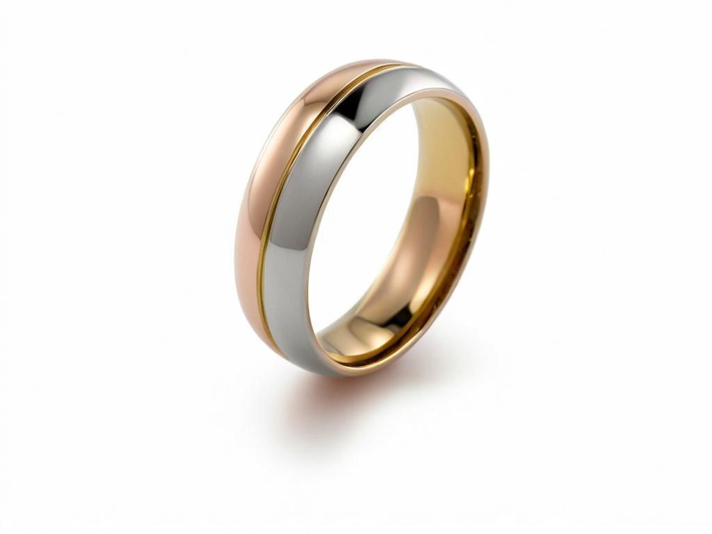 Argollas Bi Rose Gold & Silver